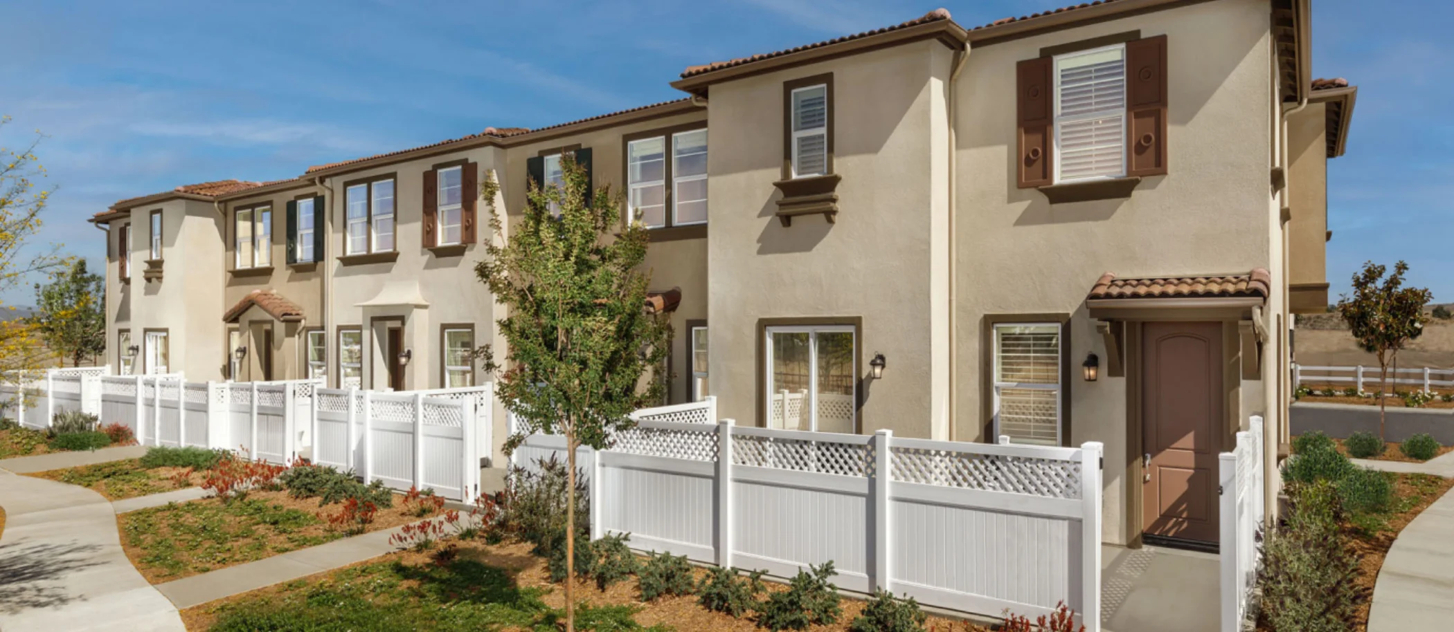 Row of homes in the Sevilla community