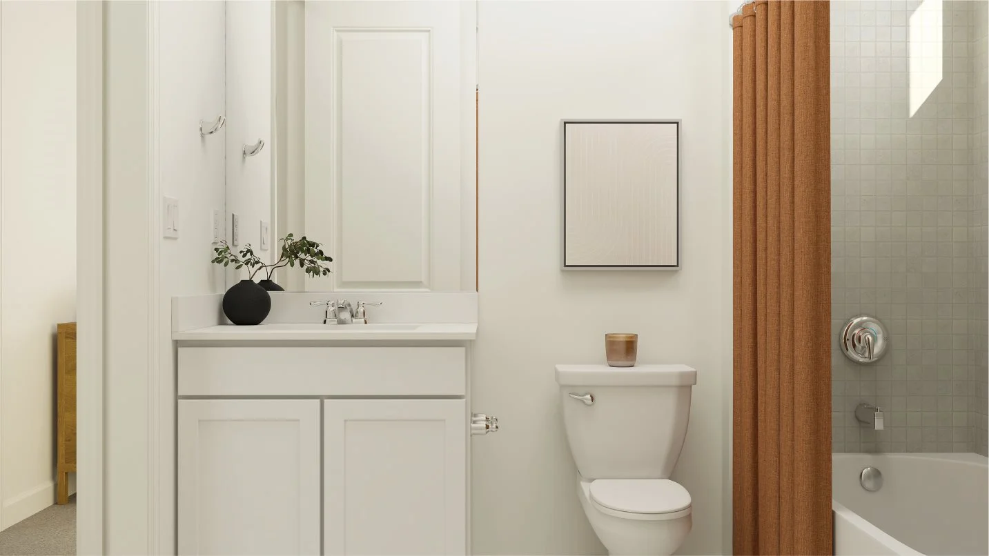 Lavender second bathroom