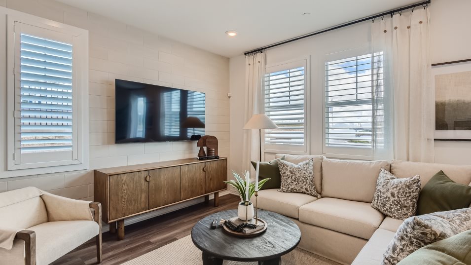 Furnished great room image facing tv area
