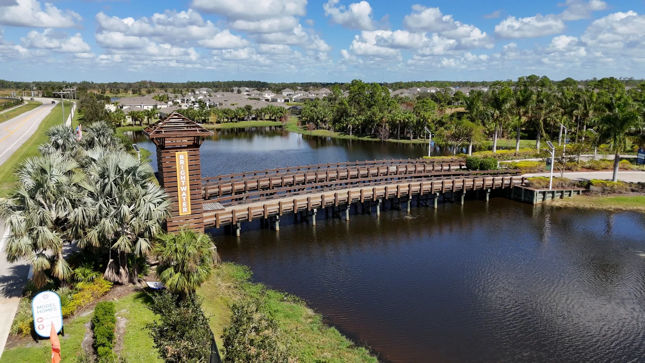 Brightwater Lagoon bridge