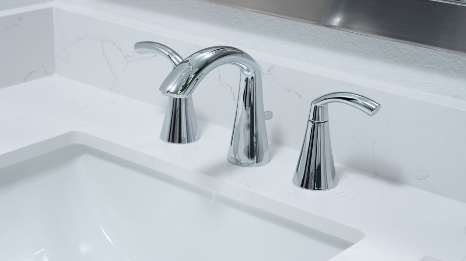 Chrome faucet and plumbing fixtures