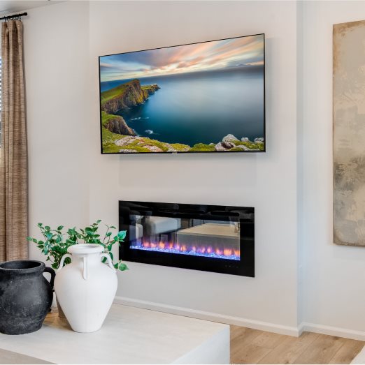 Magnolia great room interior fireplace