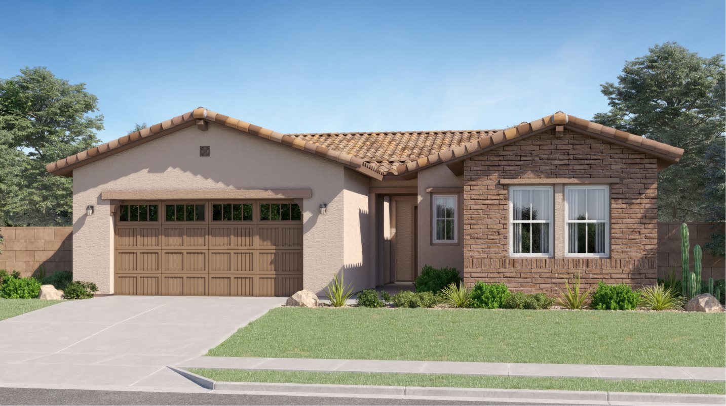 Ranch Hacienda-style home exterior