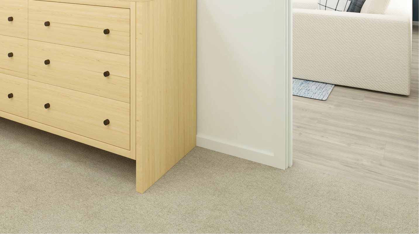 wall-to-wall carpeting throughout the bedrooms