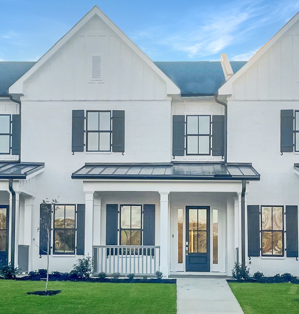 White brick home exterior 