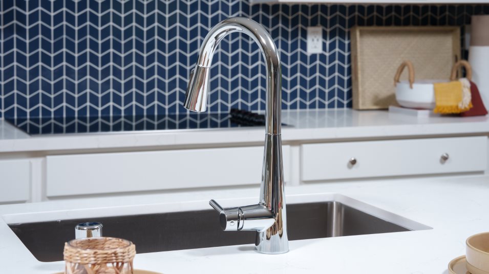 Close up of the kitchen sink