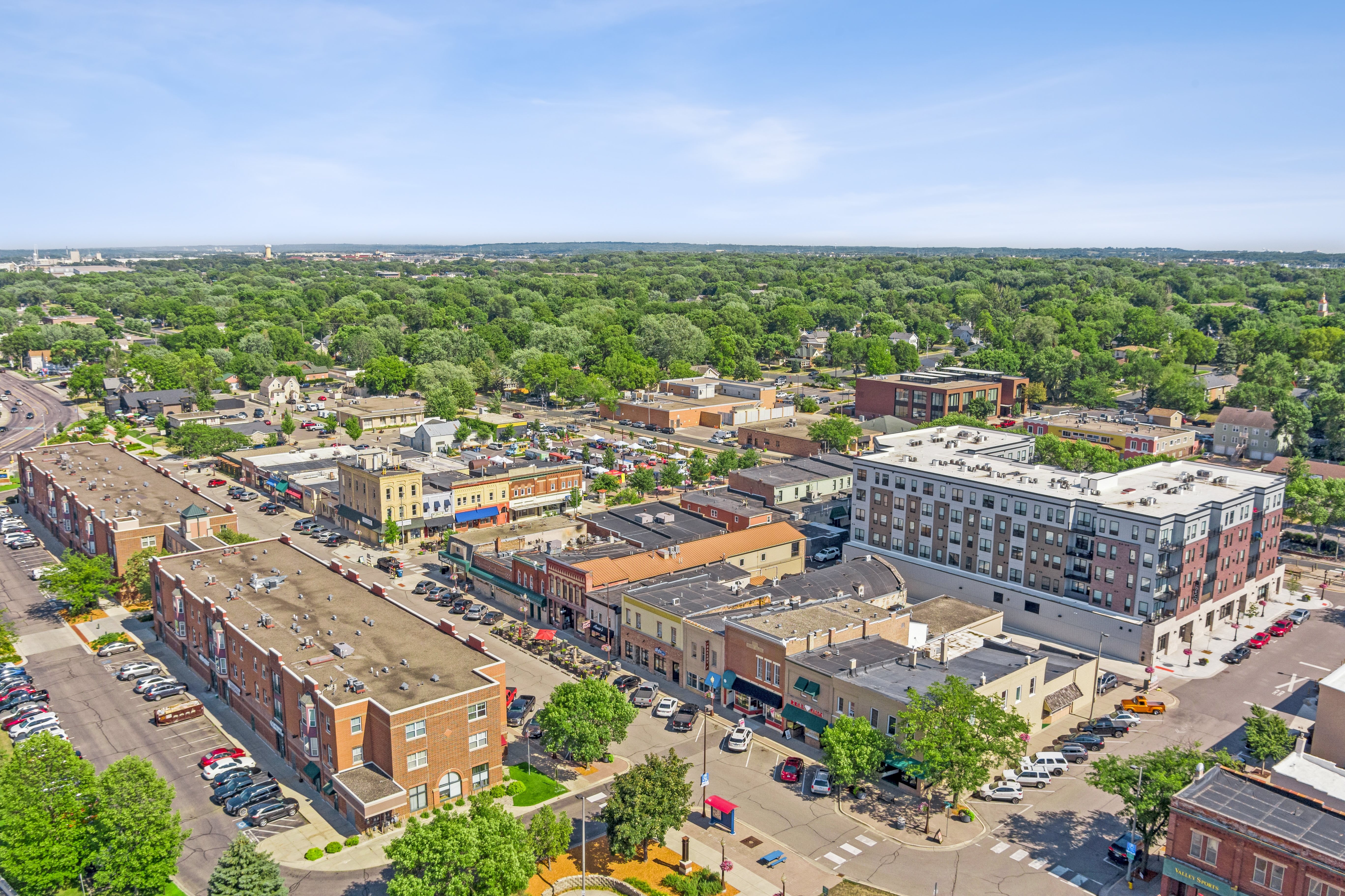 Shakopee Aerial Downtown Shakopee 2of2