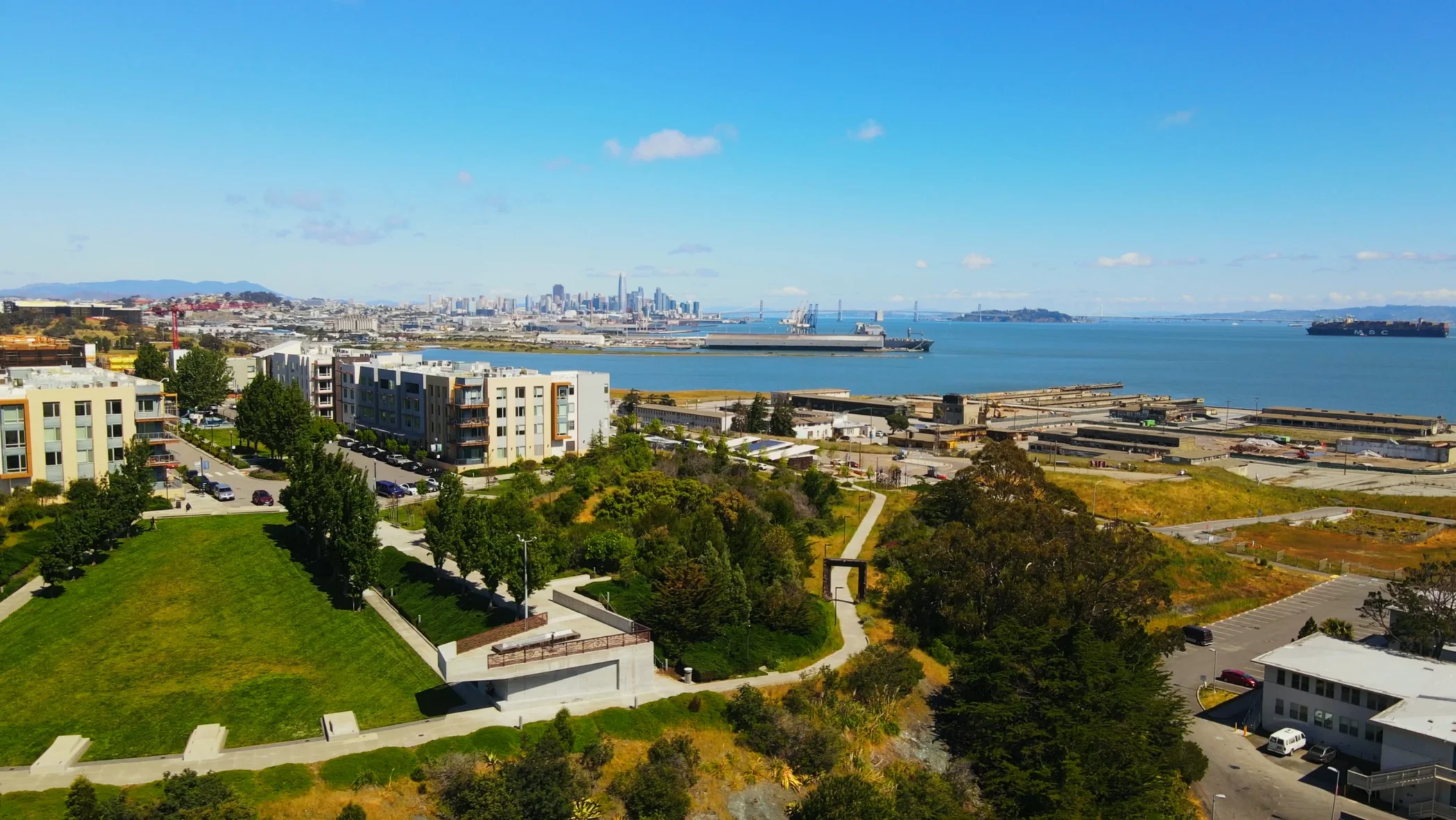 The San Francisco Shipyard aerial view