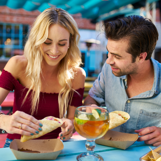 Couple Dining Together
